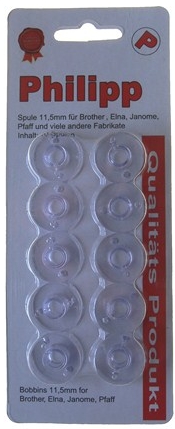 Bobbins plastic-transparent 11.5mm (10 pcs)